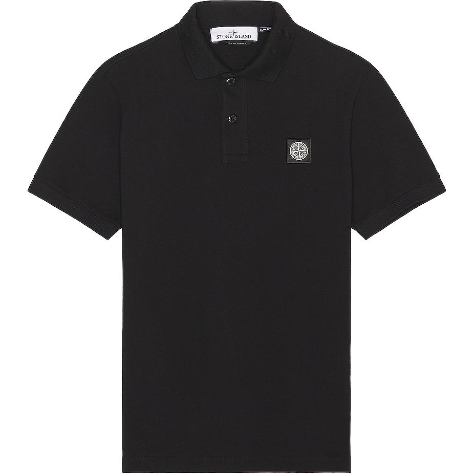

Футболка поло мужская черная STONE ISLAND