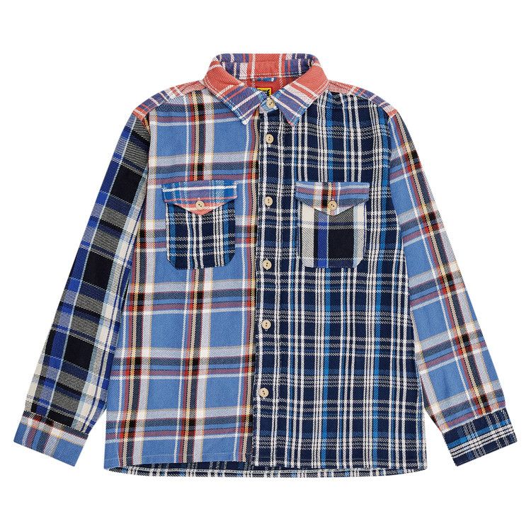 

Рубашка Human Made Crazy Check Long-Sleeve Shirt, Blue