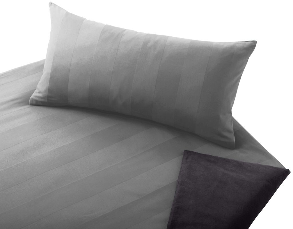 

Двусторонний комплект постельного белья Cotonea из органического тонкого фланелевого сатина тандем цвет платина/антрацит i451 размер 155x220 + 80x80 см