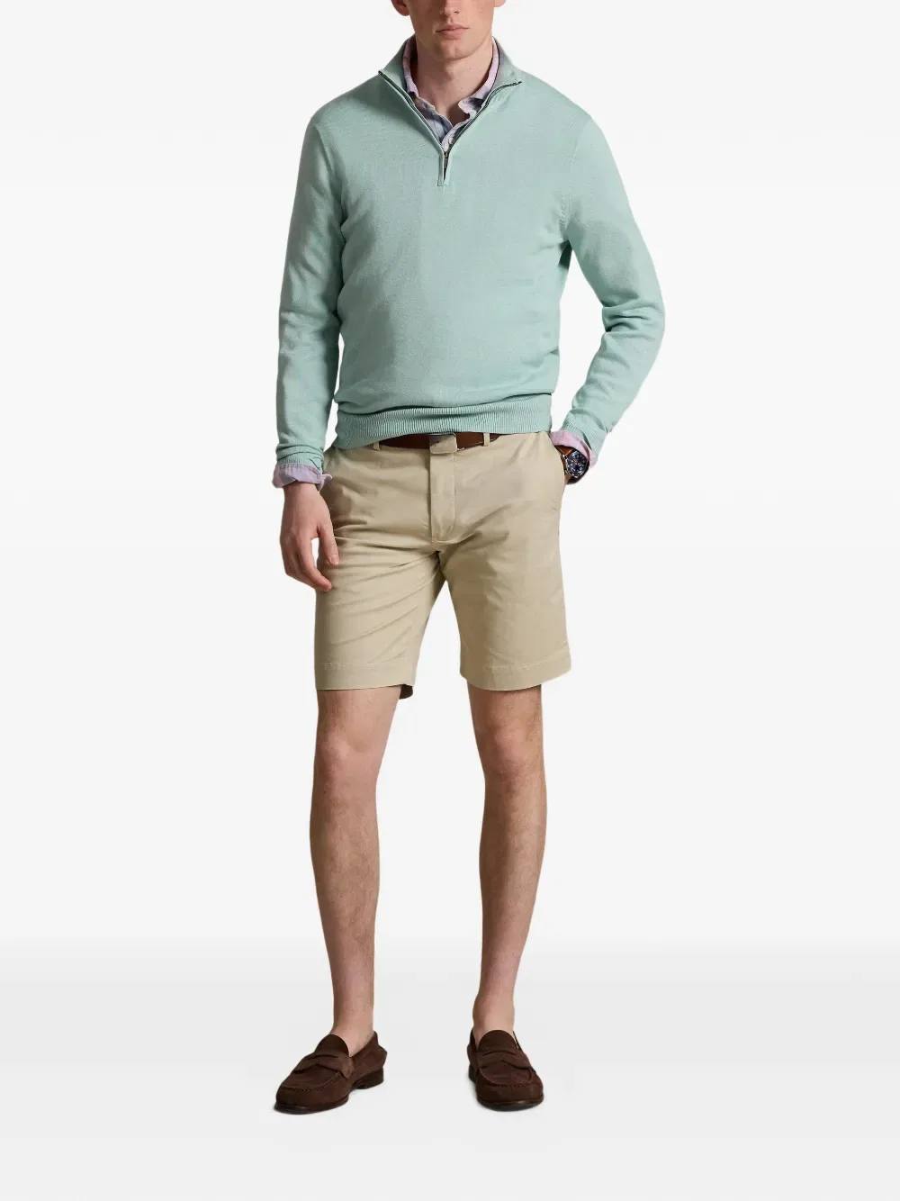 Шорты с нашивкой логотипа Polo Ralph Lauren, нейтральный — фото 2