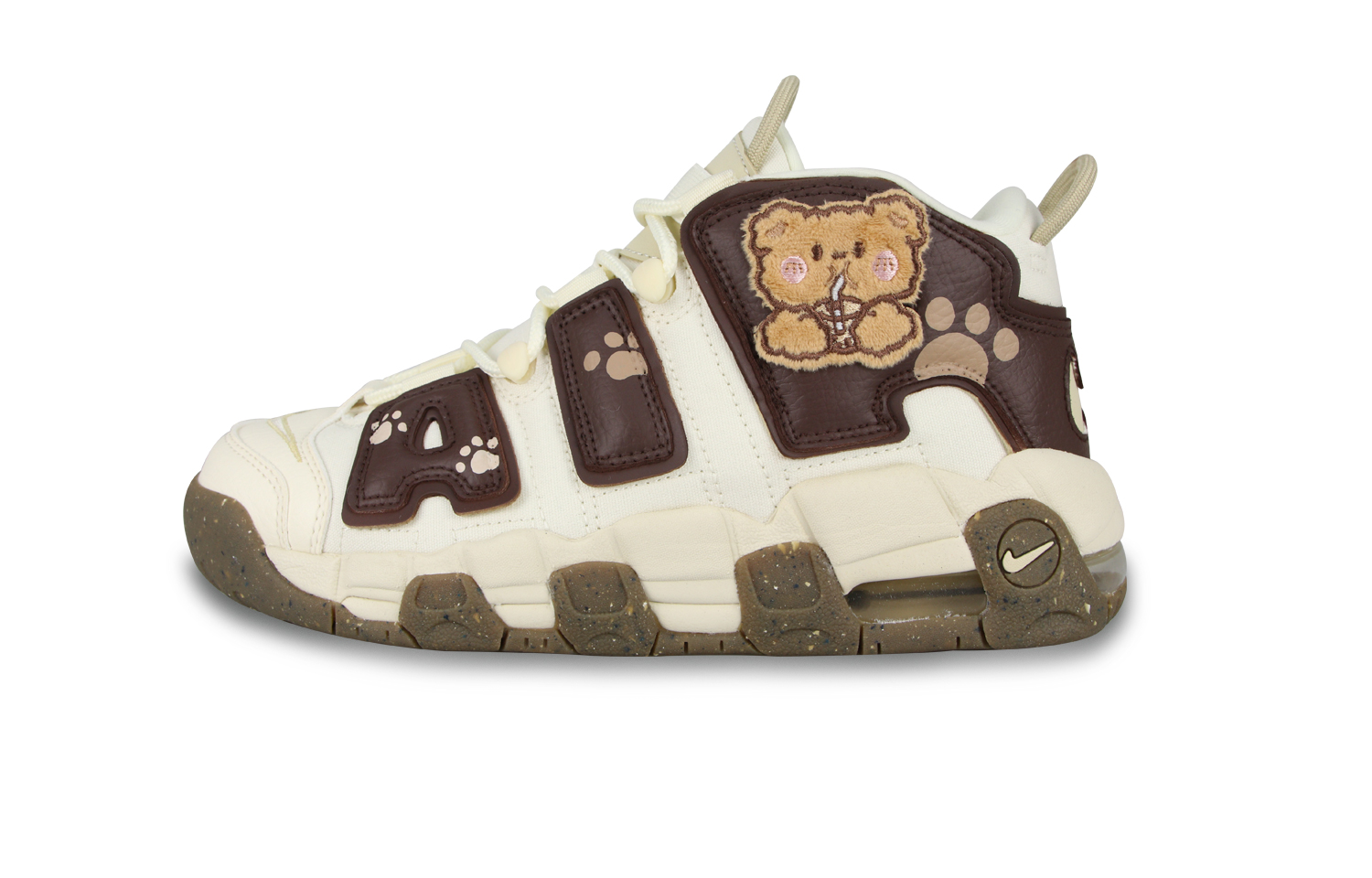 

Кроссовки Nike Air More Uptempo Vintage Basketball Shoes Women's Mid-Top Chocolate