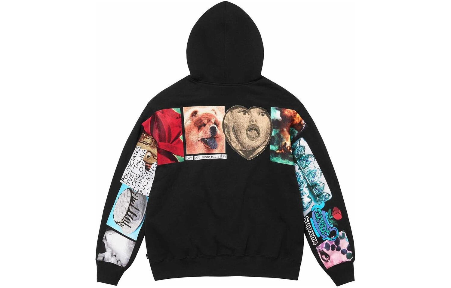 Толстовка Supreme Spread Zip Up, черный — фото 2