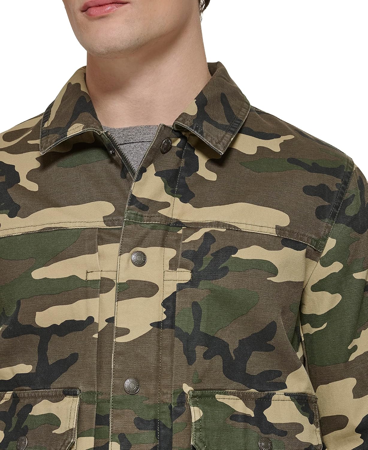Мужская легкая куртка-рубашка Levi's для дальнобойщиков Levi's, Camo Cotton Canvas — фото 2