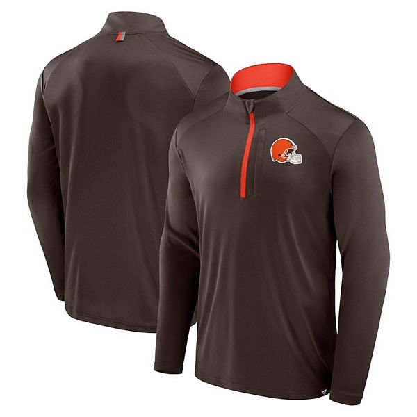 

Мужская коричневая куртка Cleveland Browns Defender с длинным рукавом и молнией на четверть Fanatics