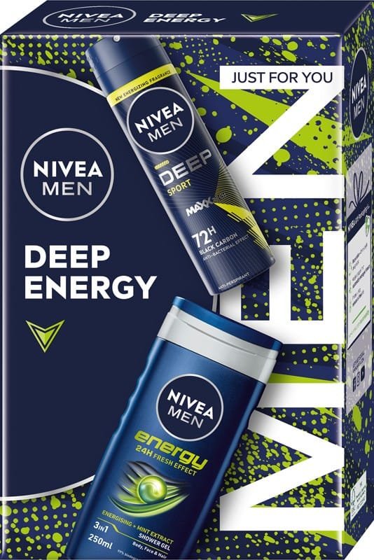 

NIVEA MEN Deep Energy Set Гель для душа 3в1, 250 мл + антиперспирант, 150 мл