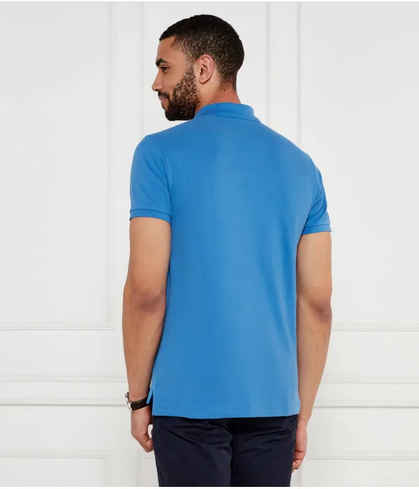 Футболка поло Slim fit Polo Ralph Lauren, синий — фото 3