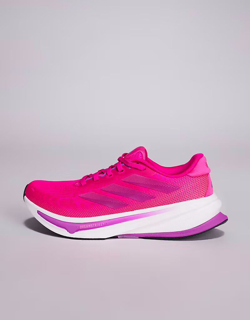 Кроссовки Adidas Running Supernova Rise 2 розового и белого цветов — фото 2