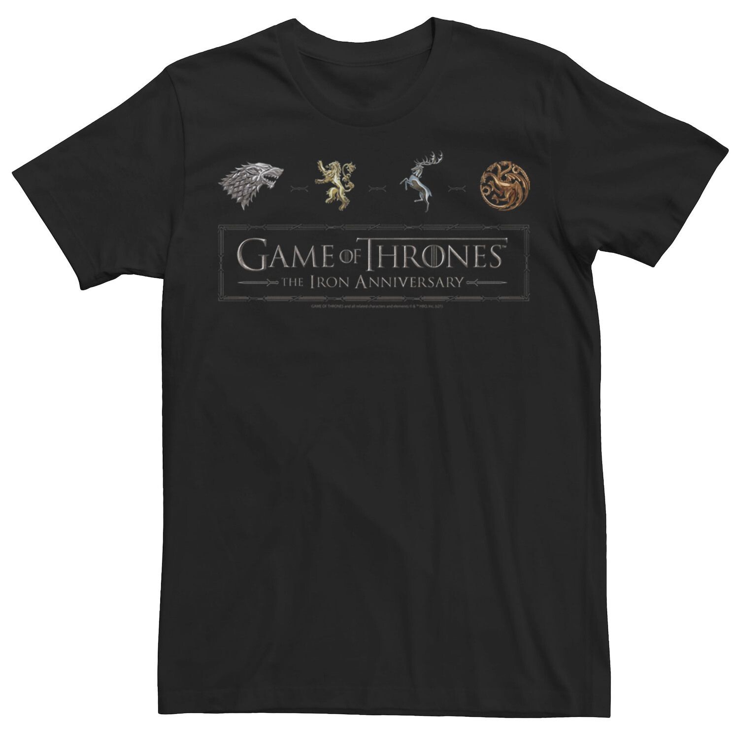

Мужская футболка с логотипом The Iron Anniversary Game Of Thrones Licensed Character