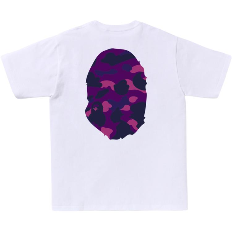 Футболка Ape head с камуфляжным принтом A BATHING APE, черный/фиолетовый — фото 3