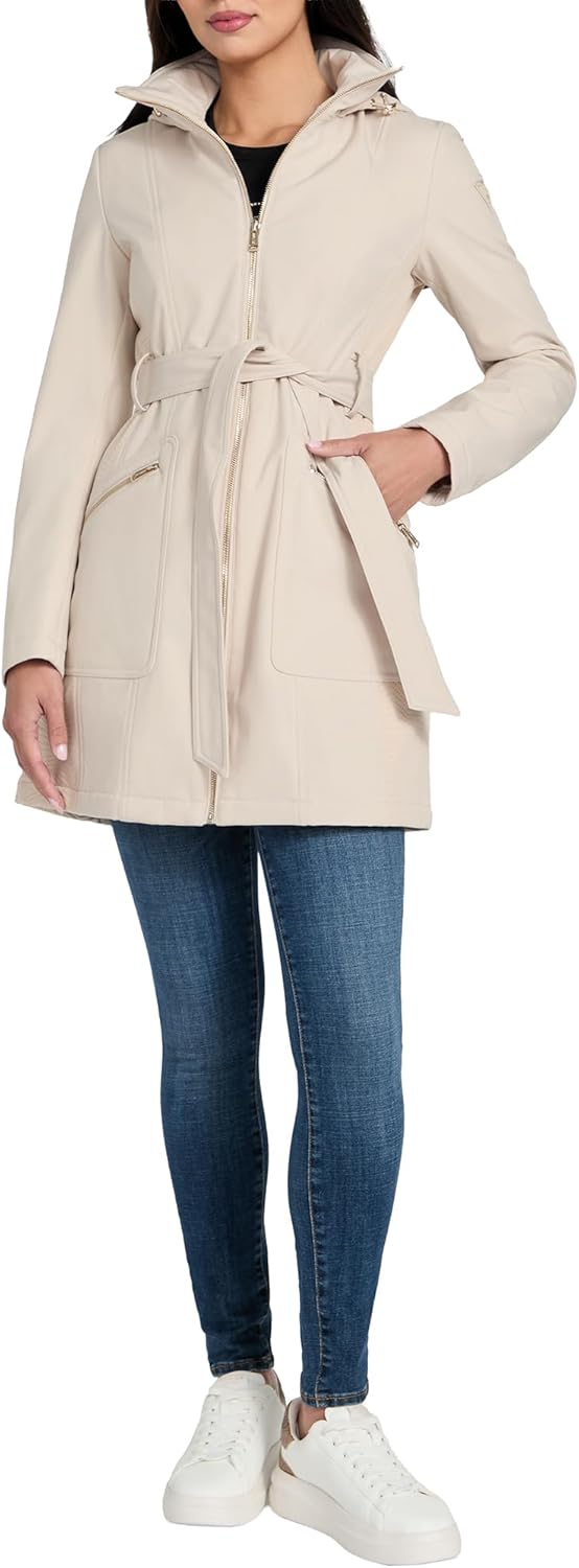 

GUESS женская куртка Jessica Laser Contrast Softshell, Light Oak