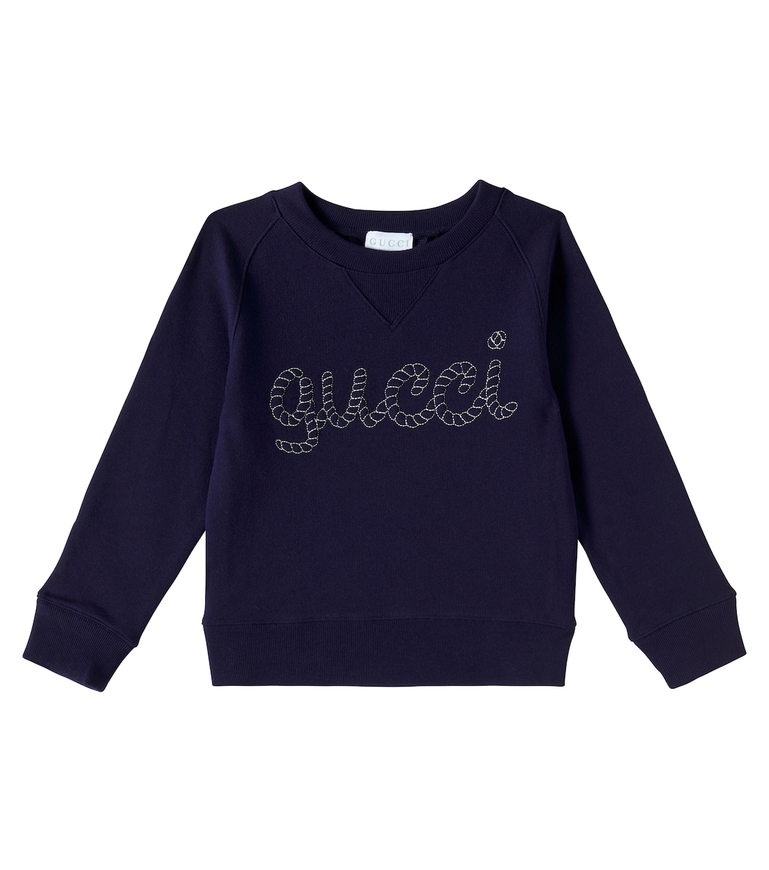 

Хлопковый джерси свитшот с логотипом Gucci Kids, Dark Night Sky/Mix