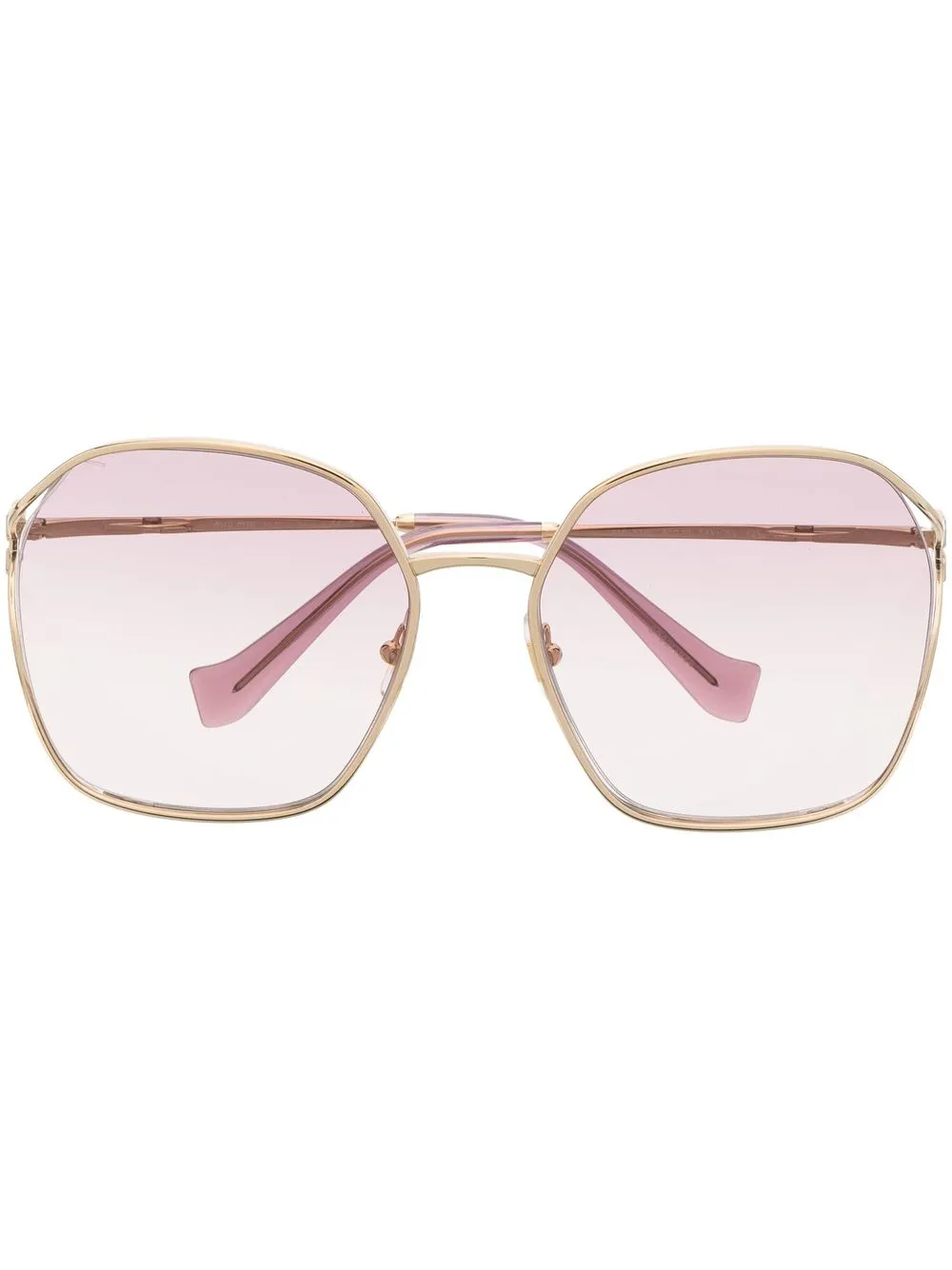 

Солнцезащитные очки в массивной квадратной оправе Miu Miu Eyewear, золотой