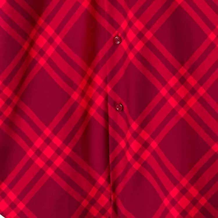 Рубашка мужская Burberry малиново-красный — фото 3