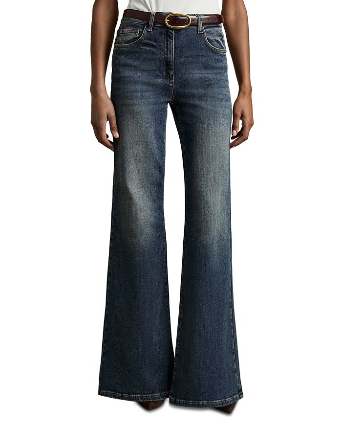 

Джинсы Petite Bonnie Flare в цвете Mid Blue REISS, синий