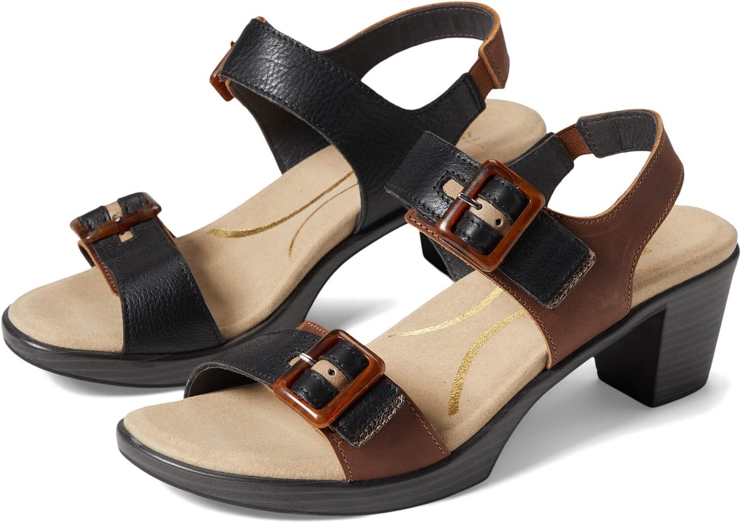 

Босоножки Mode Naot, цвет Brown/Black/Beige/Radiant Copper Leather Combination