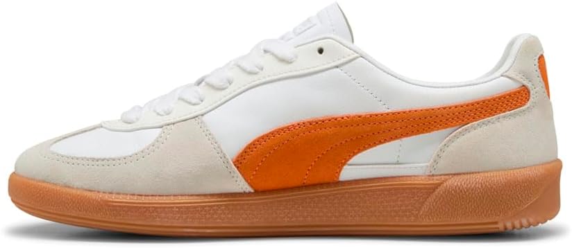 Мужские кроссовки PUMA Palermo из кожи с шнуровкой, повседневные - белые — фото 3