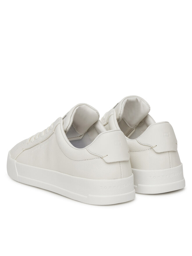 Кроссовки Court Best Tumbled Lth FM0FM05324 Tommy Hilfiger, экрю — фото 3