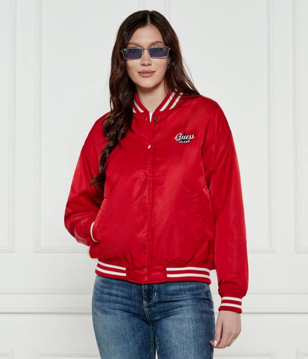 

Куртка-Бомбер университетская Regular fit Guess Jeans, красный