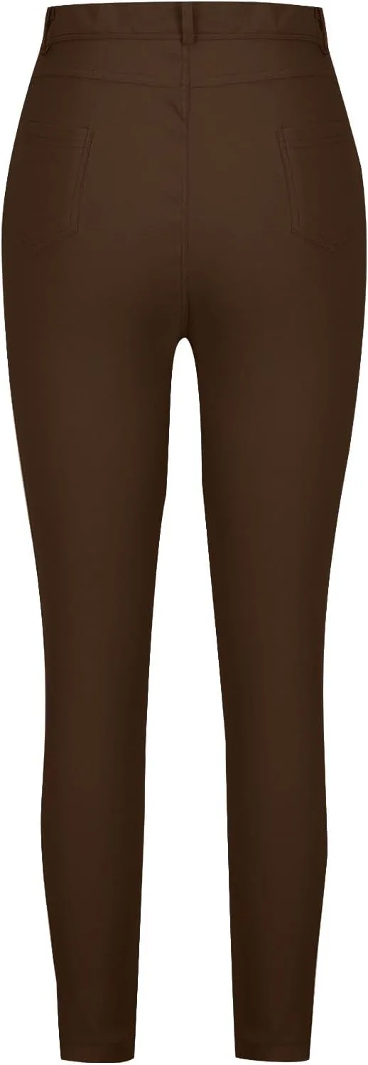Женские джинсы скинни с высокой талией, Slim Fit, эффект подтяжки — фото 3