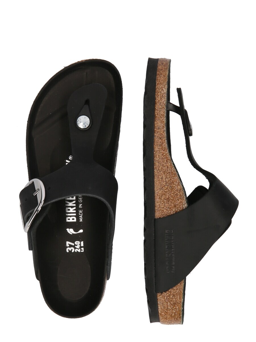 Сандалии с т-образным ремешком BIRKENSTOCK T-Bar Sandals Gizeh LEOI, черный — фото 2