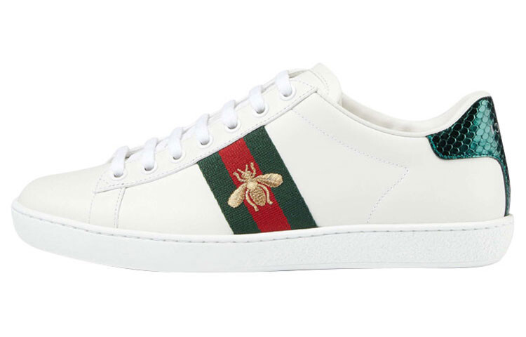Кеды женские Gucci Women's Ace Embroidered Bee, белый