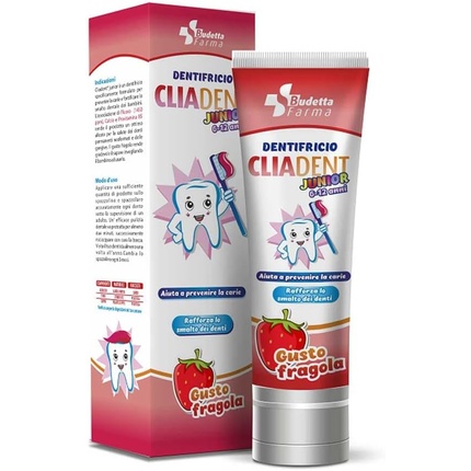 

Зубная паста Cliadent Junior для детей 6-12 лет со вкусом клубники 75 мл Budetta Farma