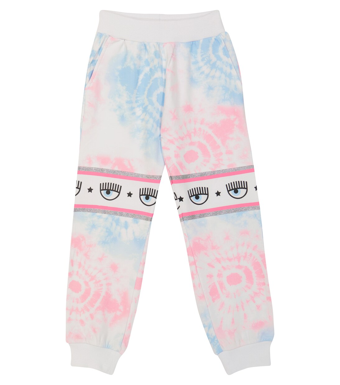 

Спортивные брюки из джерси с принтом тай-дай Monnalisa, Blue Tye Die