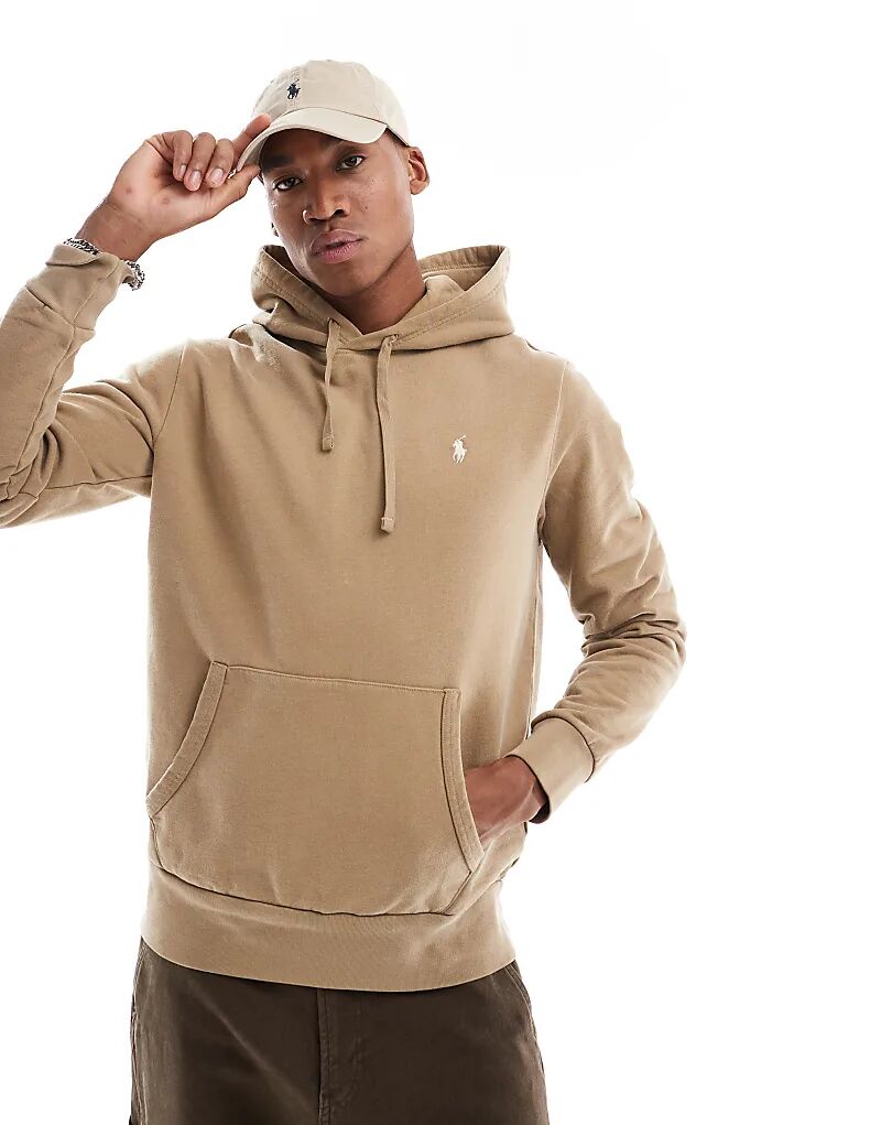 

Толстовка с капюшоном цвета хаки с логотипом icon loopback Polo Ralph Lauren