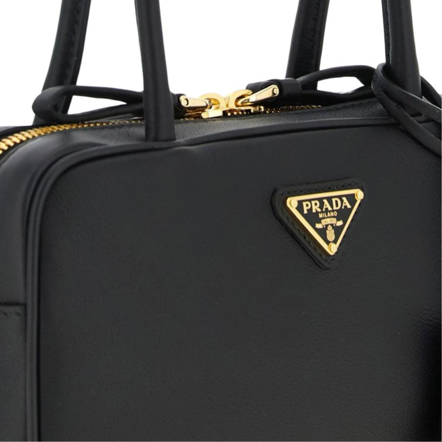 PRADA Кожаная сумка через плечо, кроссбоди, женская, black — фото 3