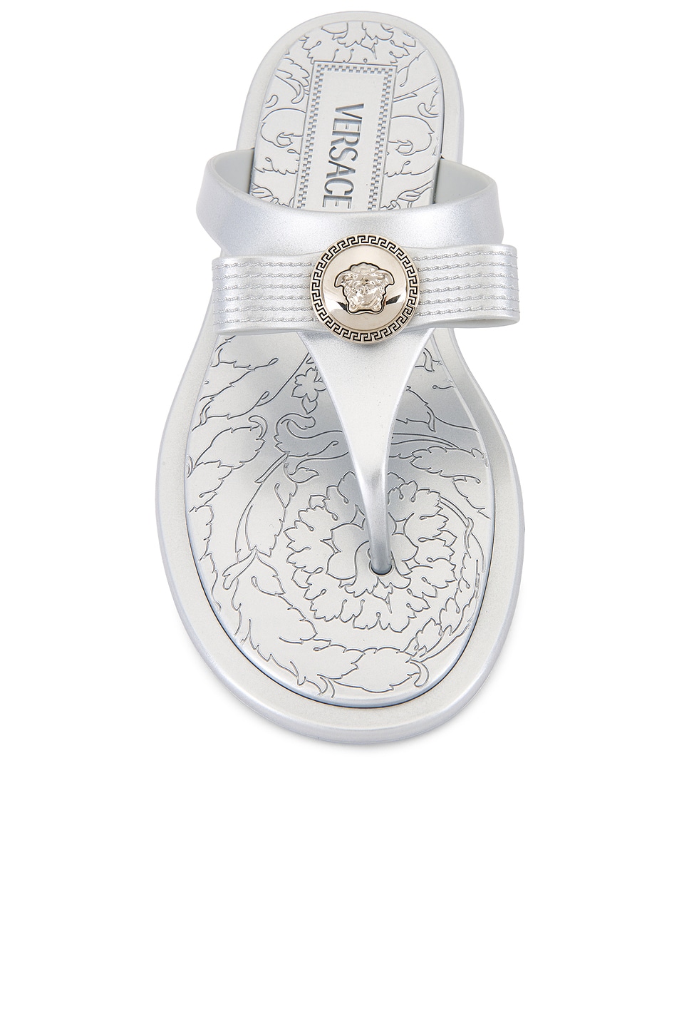 Шлепанцы Flip Flop Versace, Silver & Palladium — фото 4