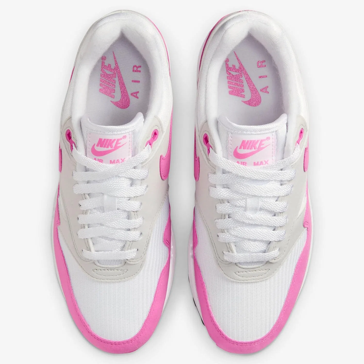 Кроссовки NIKE Air Max Plus для бега, модель 852630, мужские, белый/черный/розовый/серый — фото 2
