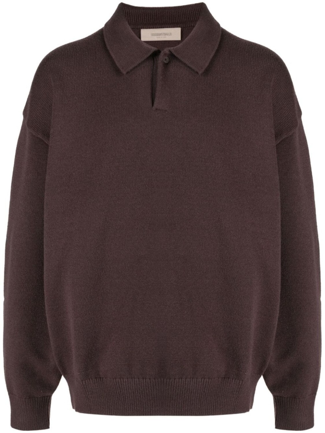 

FEAR OF GOD ESSENTIALS рубашка поло с длинными рукавами, коричневый
