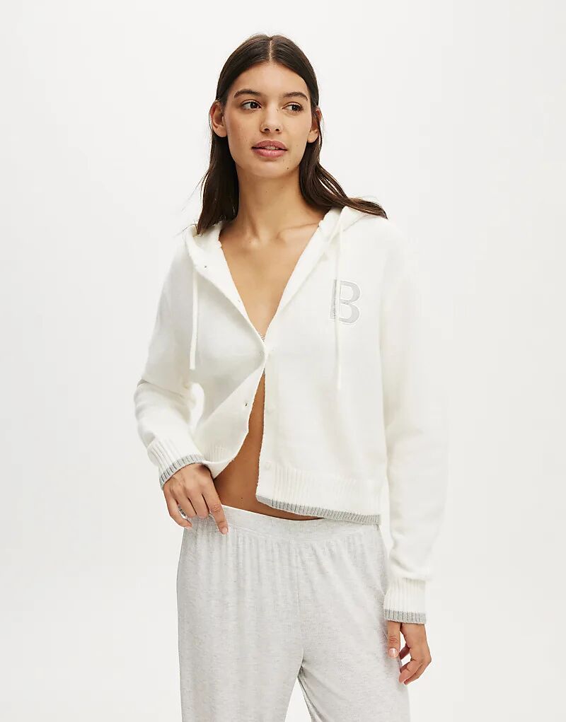 

Cotton On cardi с капюшоном и застежкой на пуговицы, белый цвет