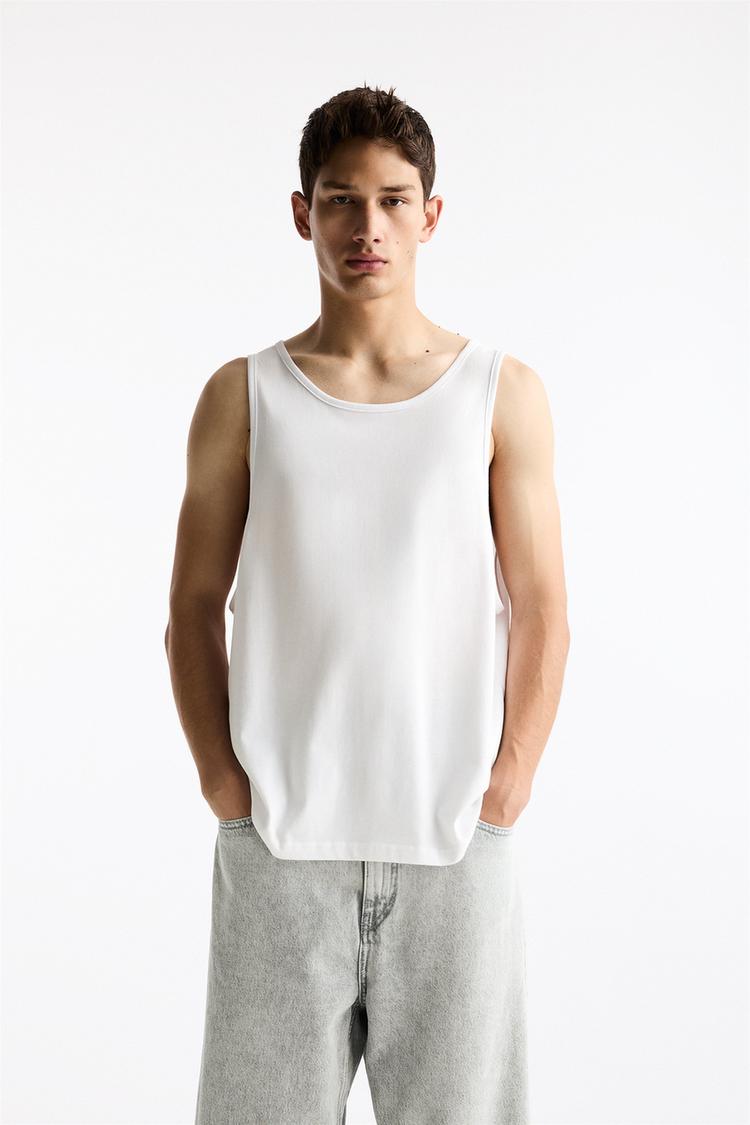 

Базовый жилет-топ Pull And Bear, белый