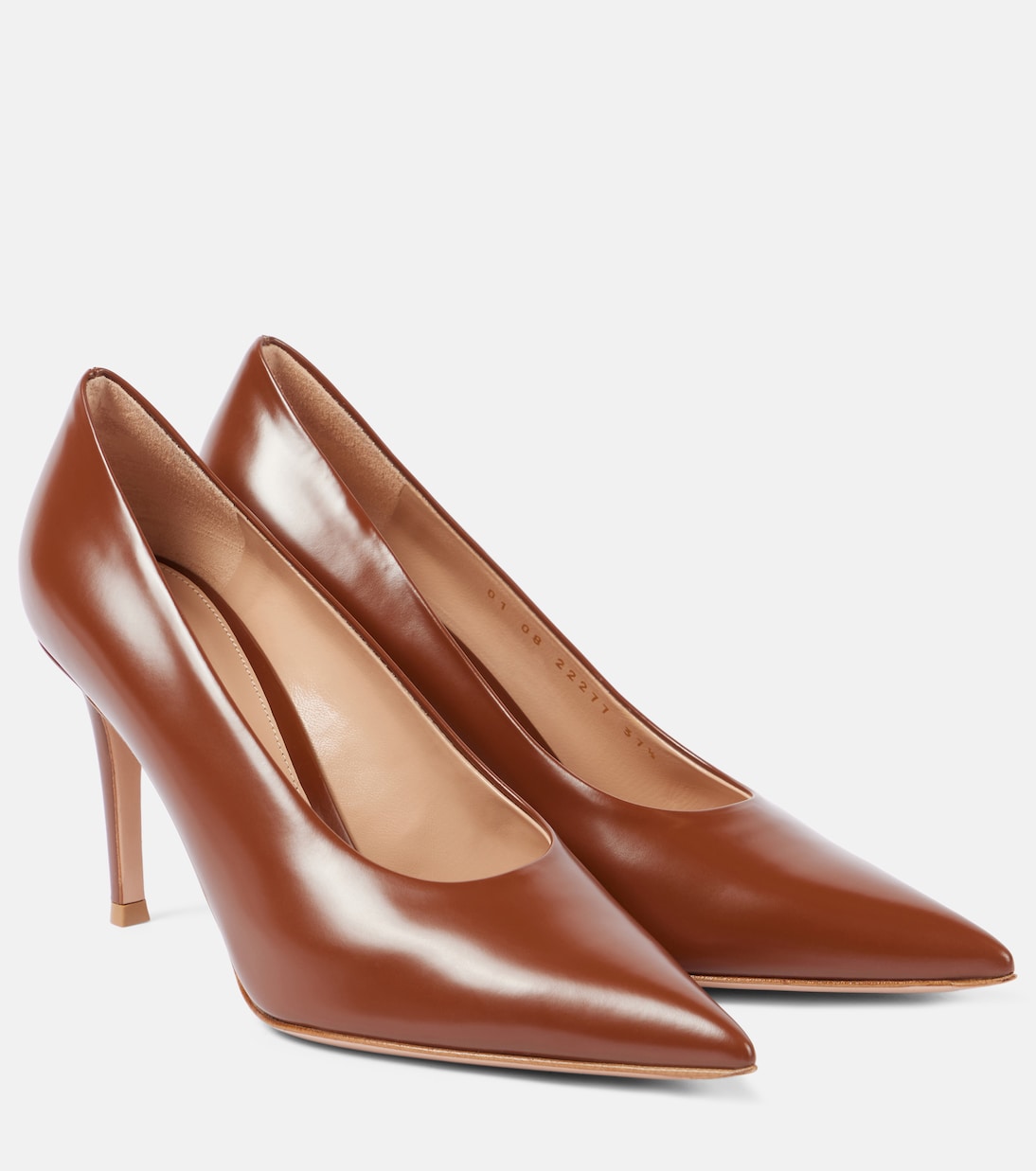 Туфли-лодочки Gianvito 85 из кожи Gianvito Rossi, Havana