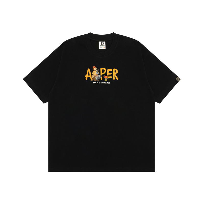 

Футболка с принтом логотипа A Bathing APE Aape, черный