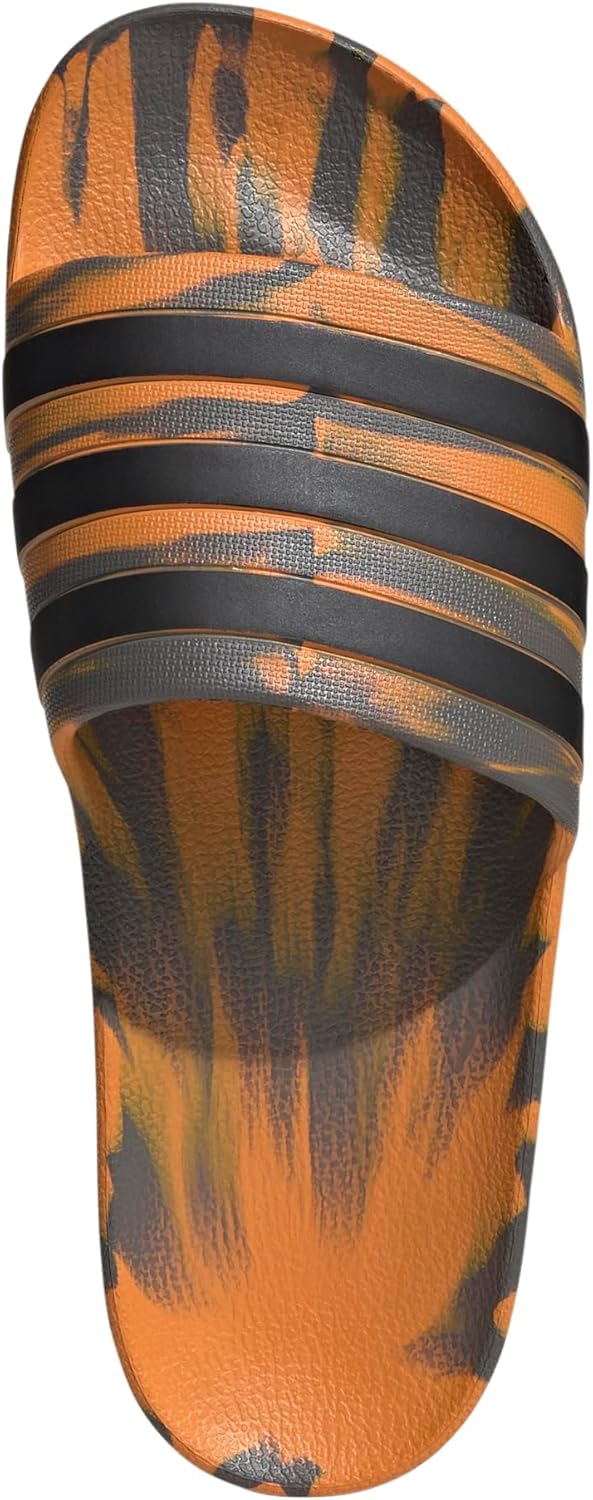 Сандалии adidas Adilette Aqua для взрослых, унисекс, черный/оранжевый/угольный — фото 4