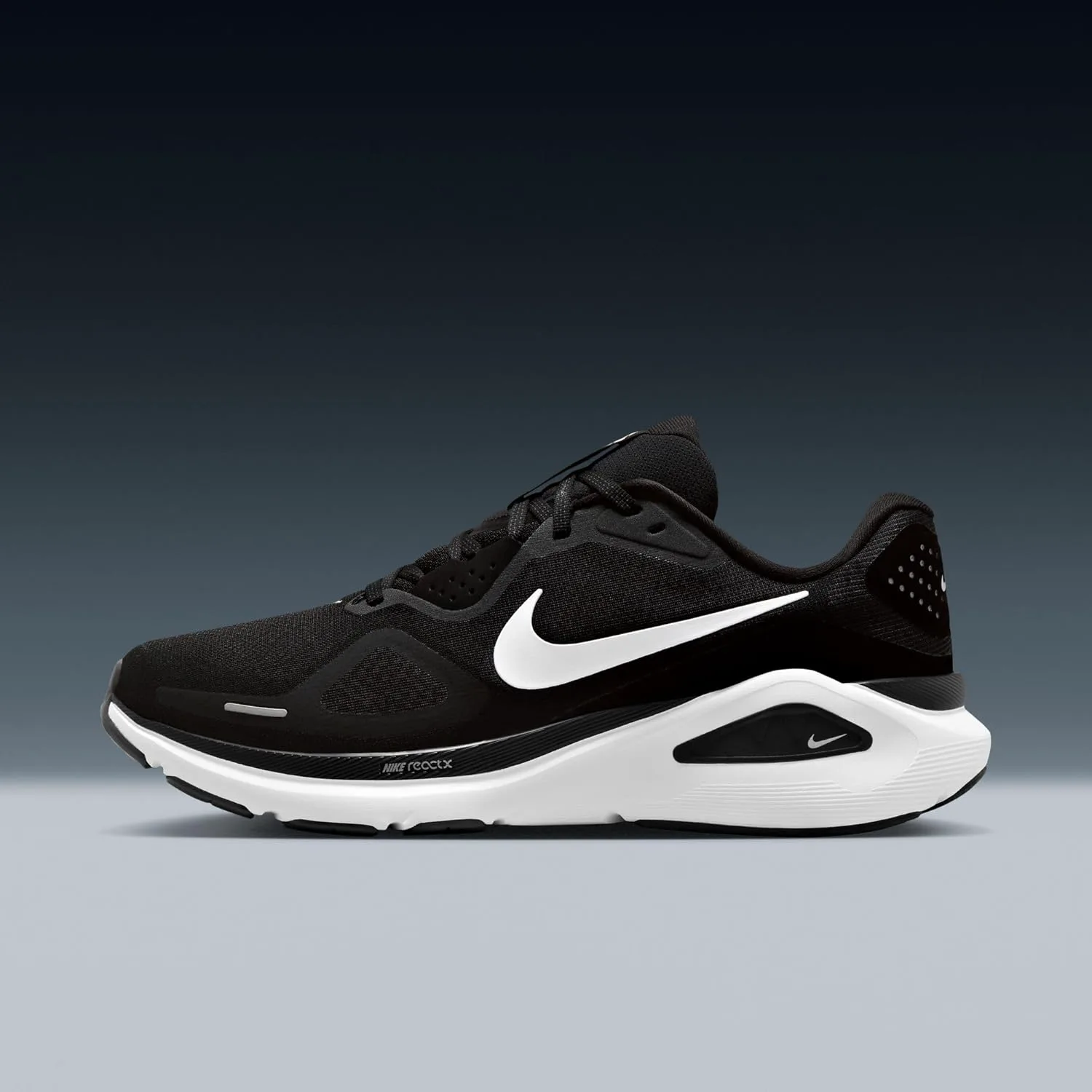 Мужские кроссовки Nike Structure 26, черный/белый/серый/металлик серебристый — фото 4