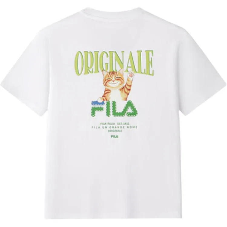 Футболка с круглым вырезом Moderate FILA KIDS, Standard White-WT — фото 3