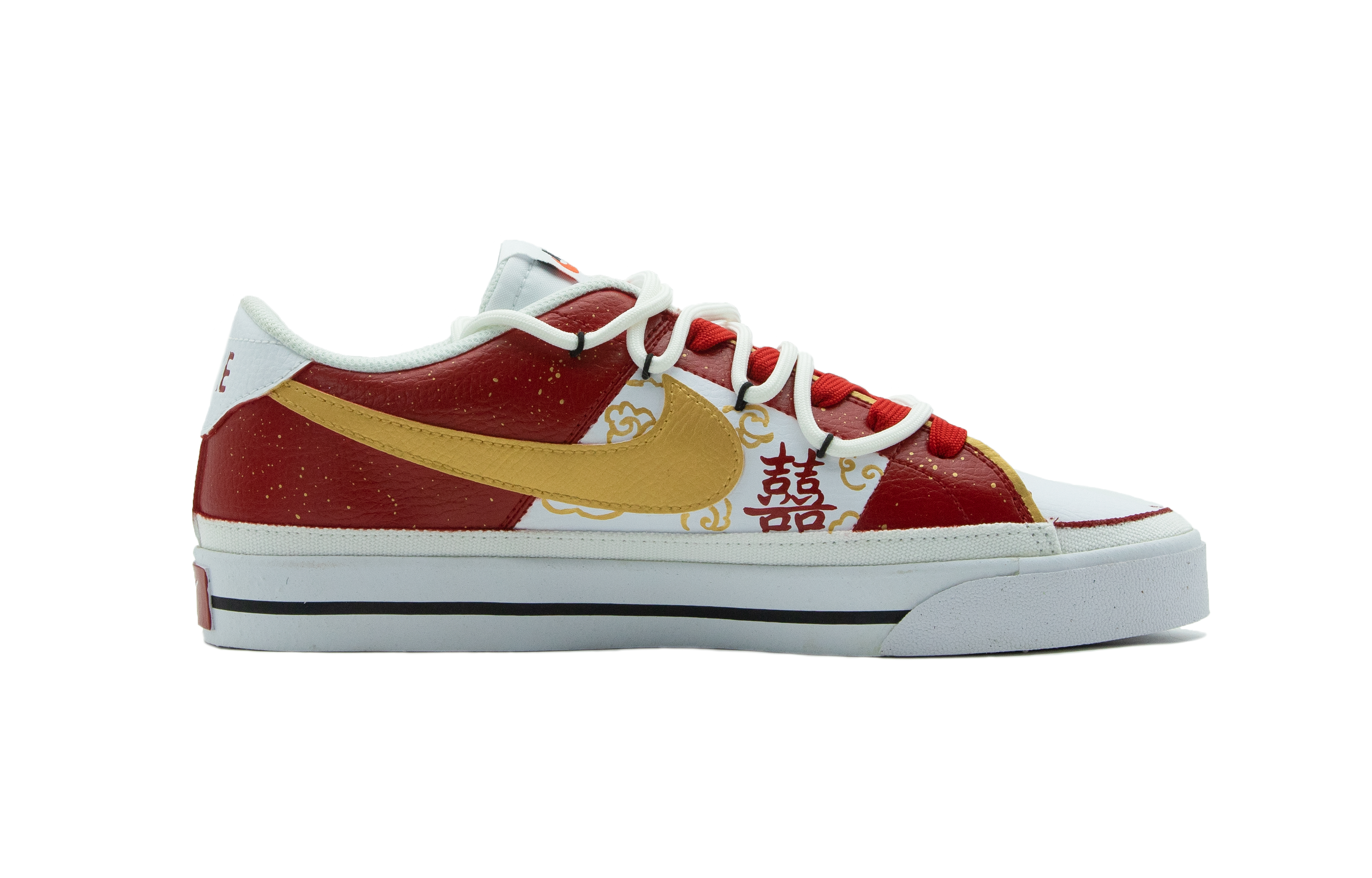 

Кроссовки Nike Court Legacy Skateboarding Shoes Men Low-top Red/Gold/White, красный