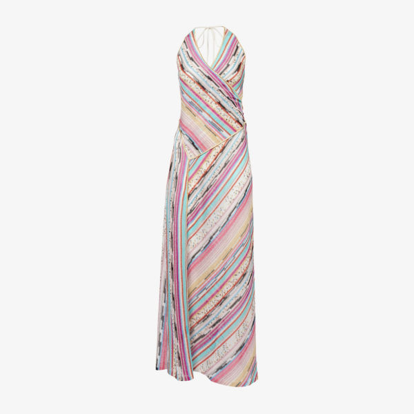 

Полосатое трикотажное миди-платье на бретелях Missoni, мультиколор