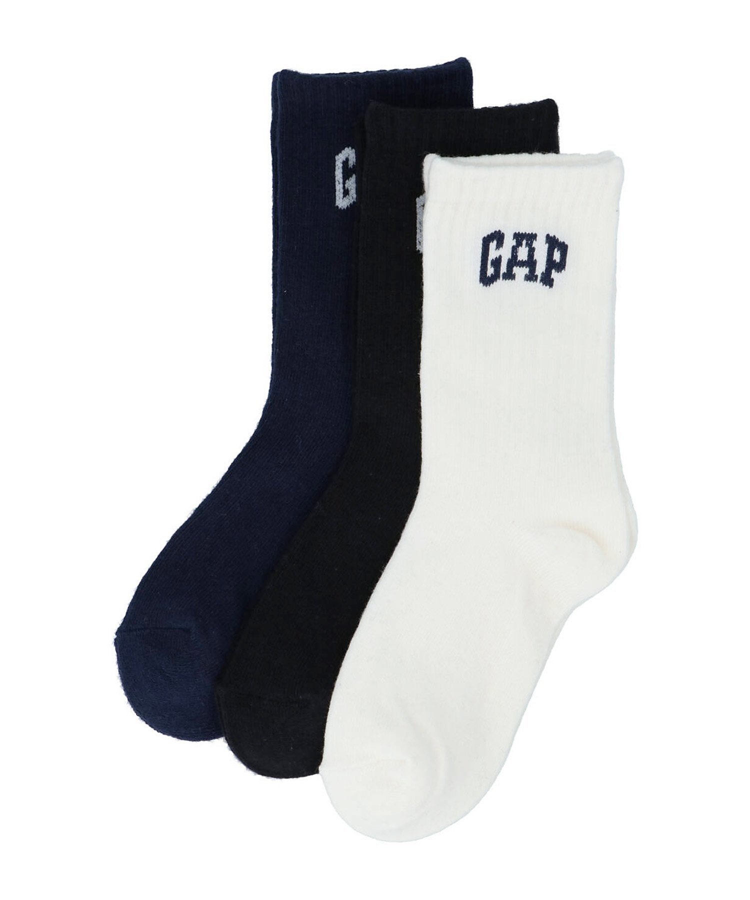 Детские носки (K)GAP Arch Logo Crew Socks, комплект из 3 пар, MULTI — фото 2