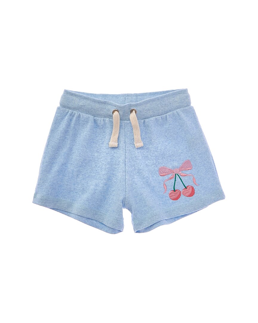 

Винтажные гаванские вишневые вышитые ребристые шорты Vintage Havana, синий