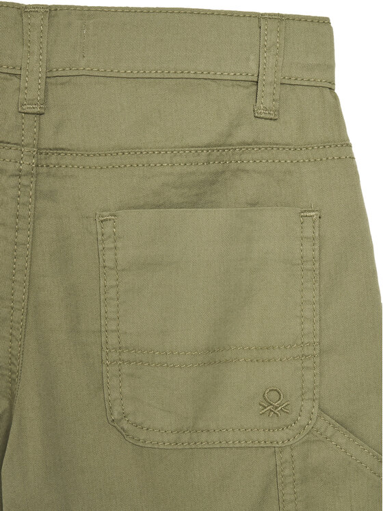 Шорты из ткани обычного кроя 47RGC902U United Colors Of Benetton, зеленый — фото 3