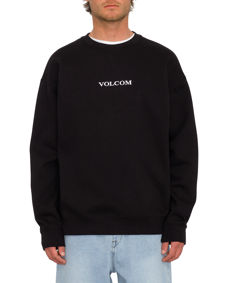 

Однотонная мужская толстовка с круглым вырезом Volcom, черный