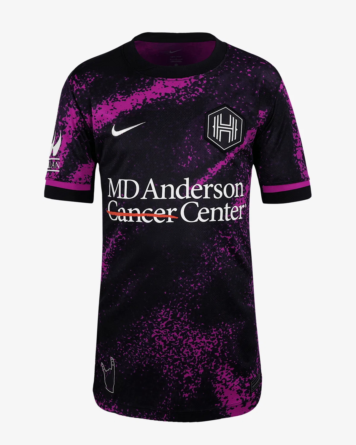 Большие детские Nike Dri-FIT NWSL Replica Jersey Houston Dash 2025 Stadium Away, Vivid Grape/Purple Dynasty