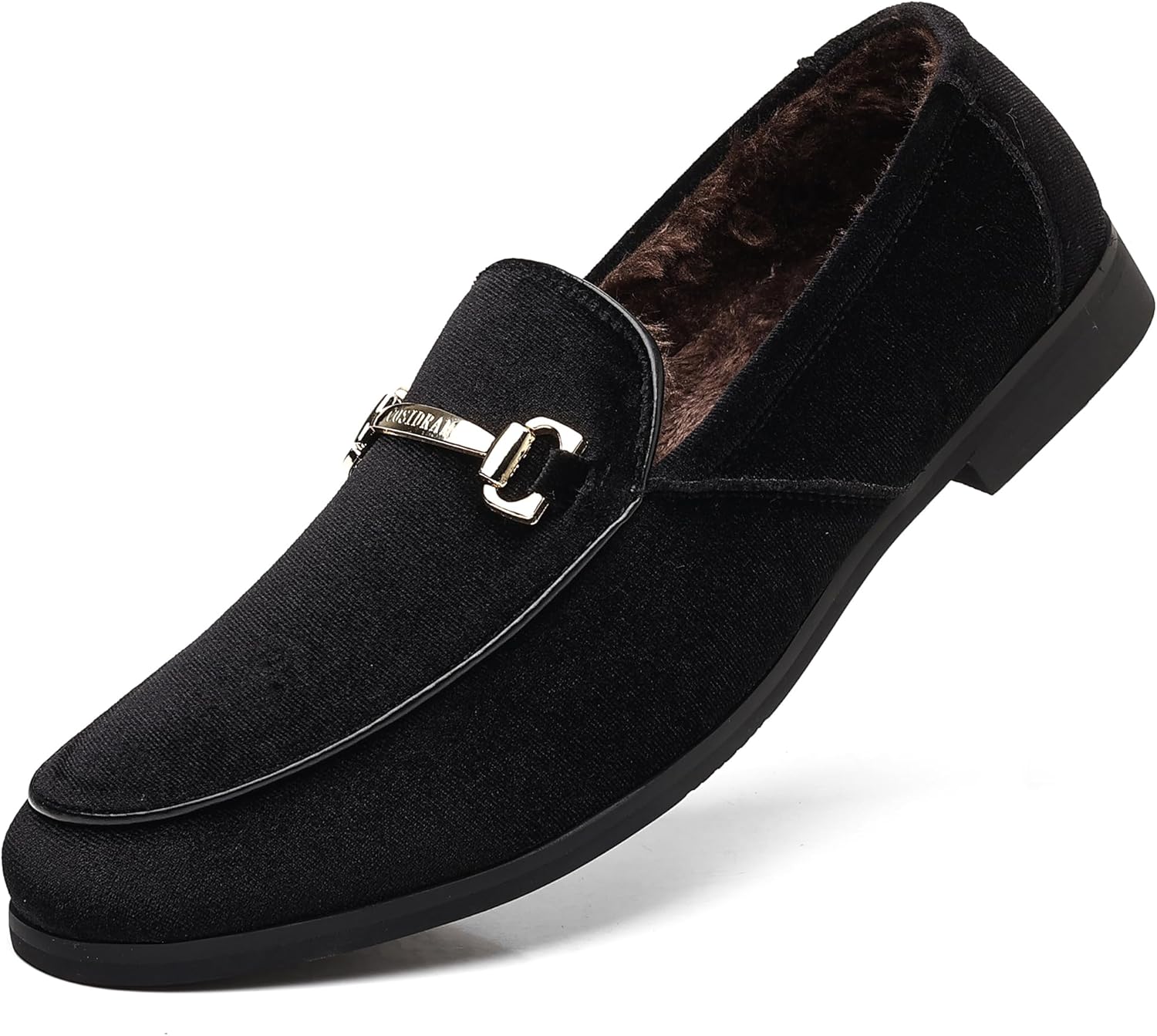 

Мужские классические туфли COSIDRAM, лоферы из замши, деловые, с медной цепочкой, для вечеринок и свадеб, черный