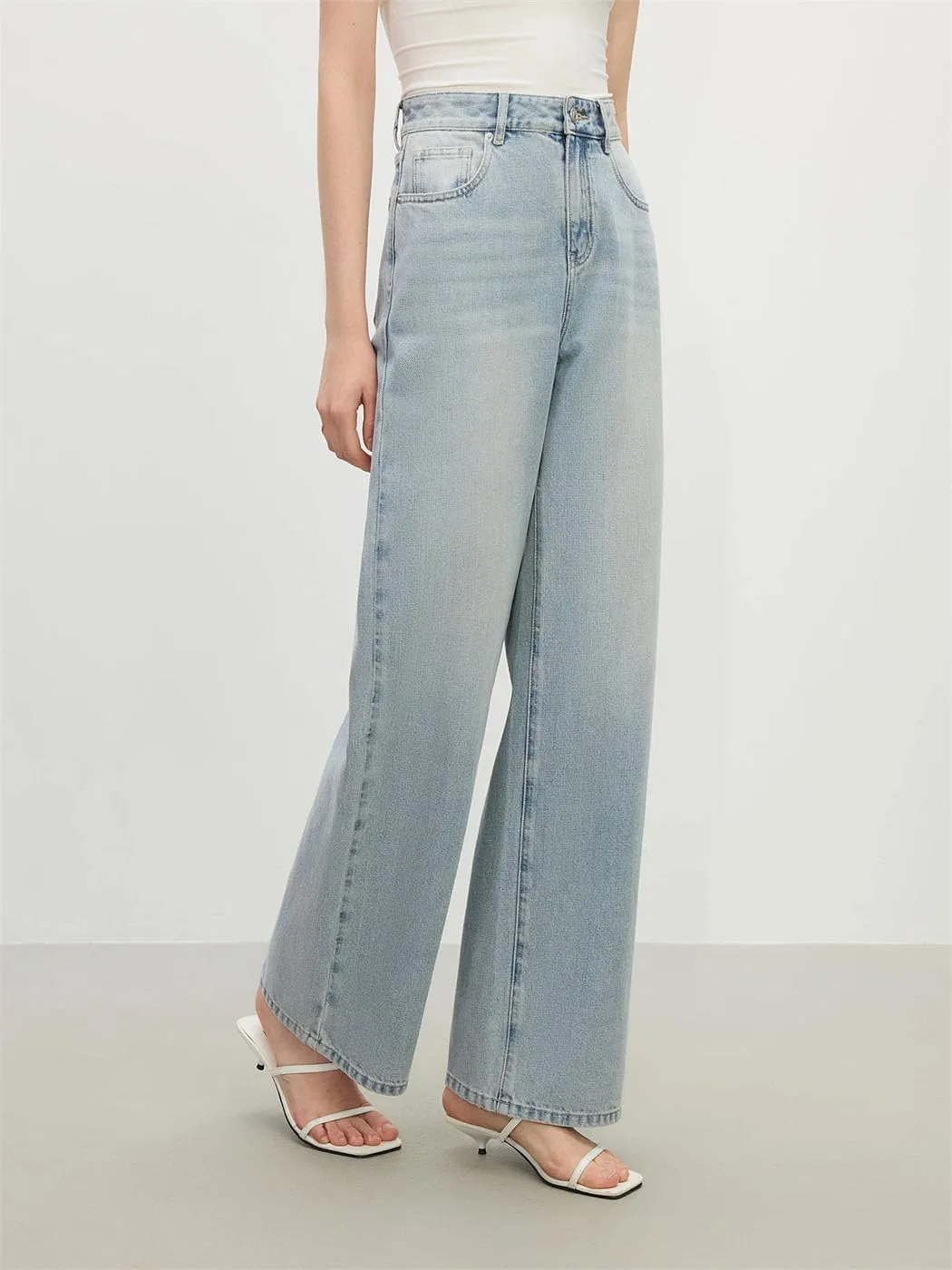 Джинсы, высокая талия, Womens Vintage Jeans, голубой — фото 3