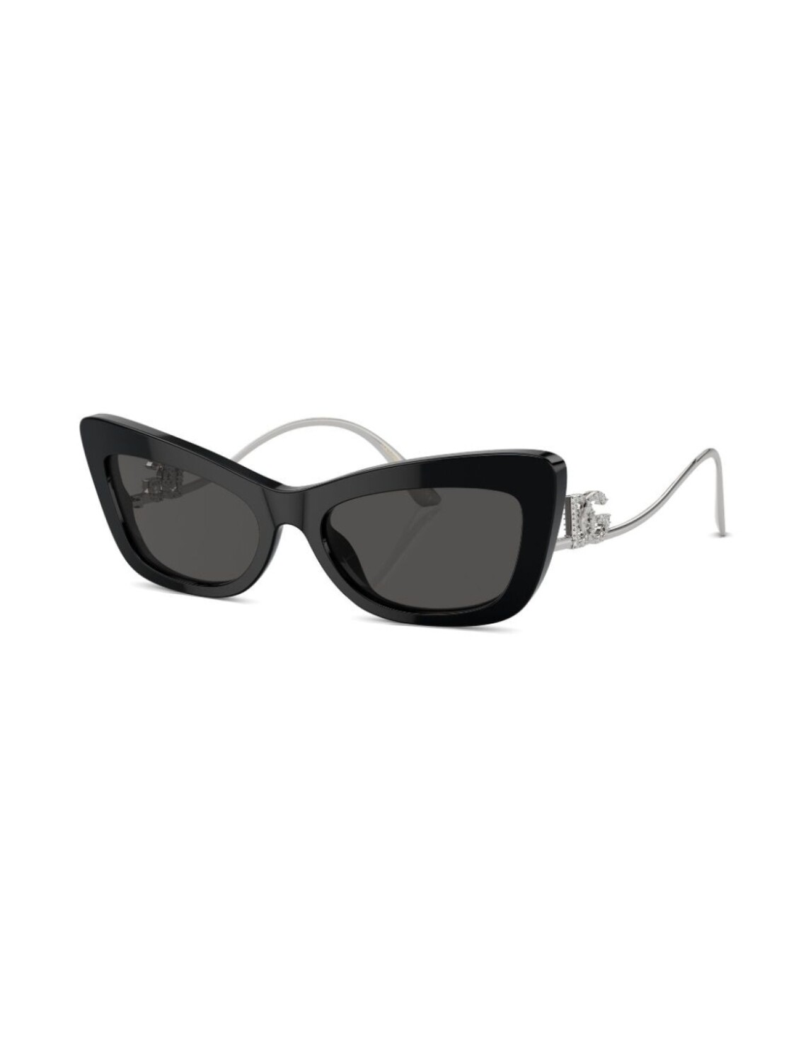 Солнцезащитные очки Crystal в оправе 'кошачий глаз' Dolce & Gabbana Eyewear, серебристый — фото 2