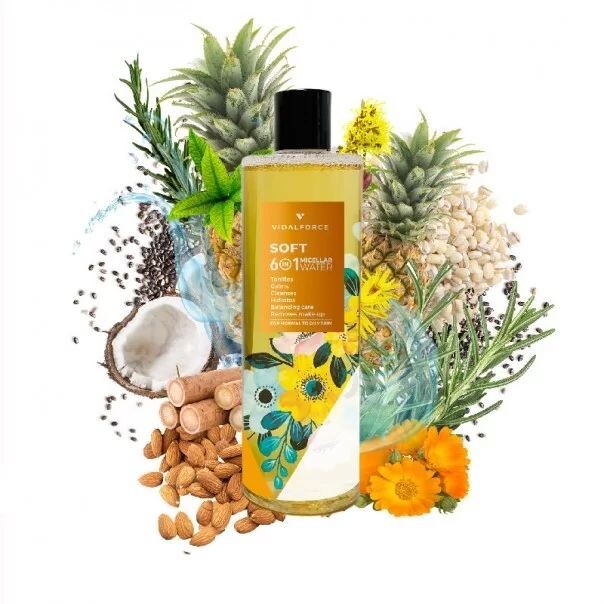 

Мицеллярная вода Soft agua micelar para piel grasa o mixta Vidal force, 400 мл